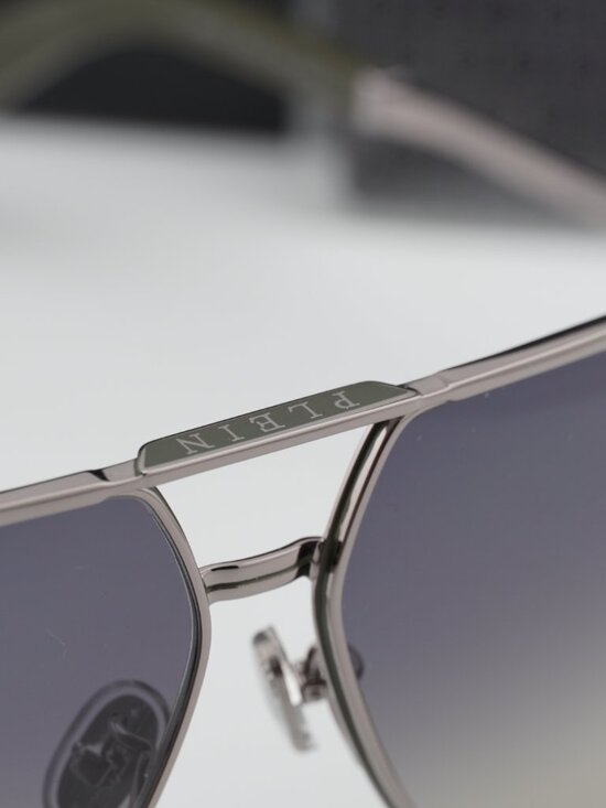 Philipp Plein SPP007V 0508 Aviator Unisex Sunglasses – Gunmetal / Grey main image 6